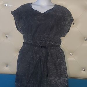 Adam Levine Black Acid Wash Tunic Dress
